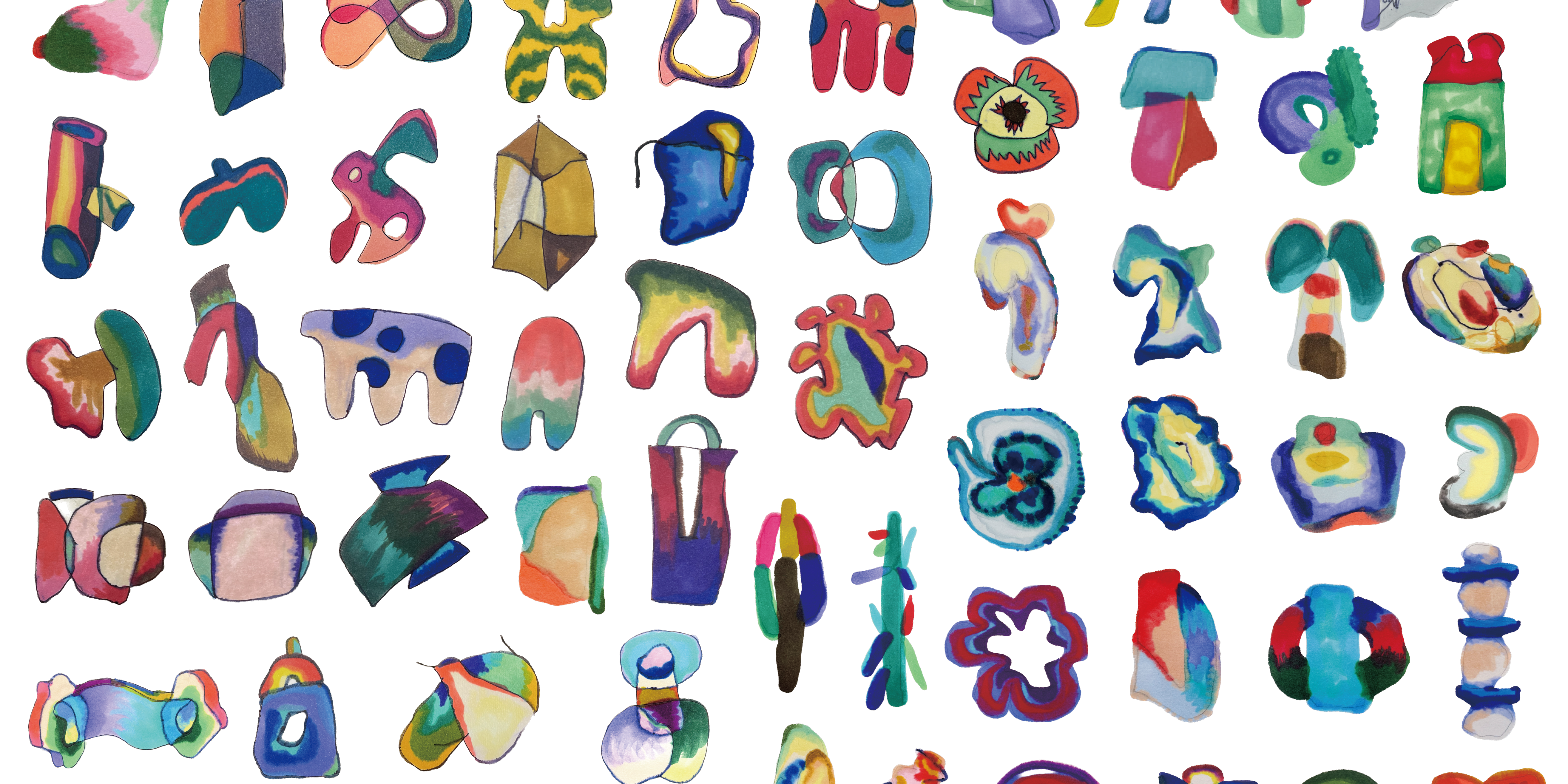 立体作品の制作過程から、ドローイング作品が生まれた